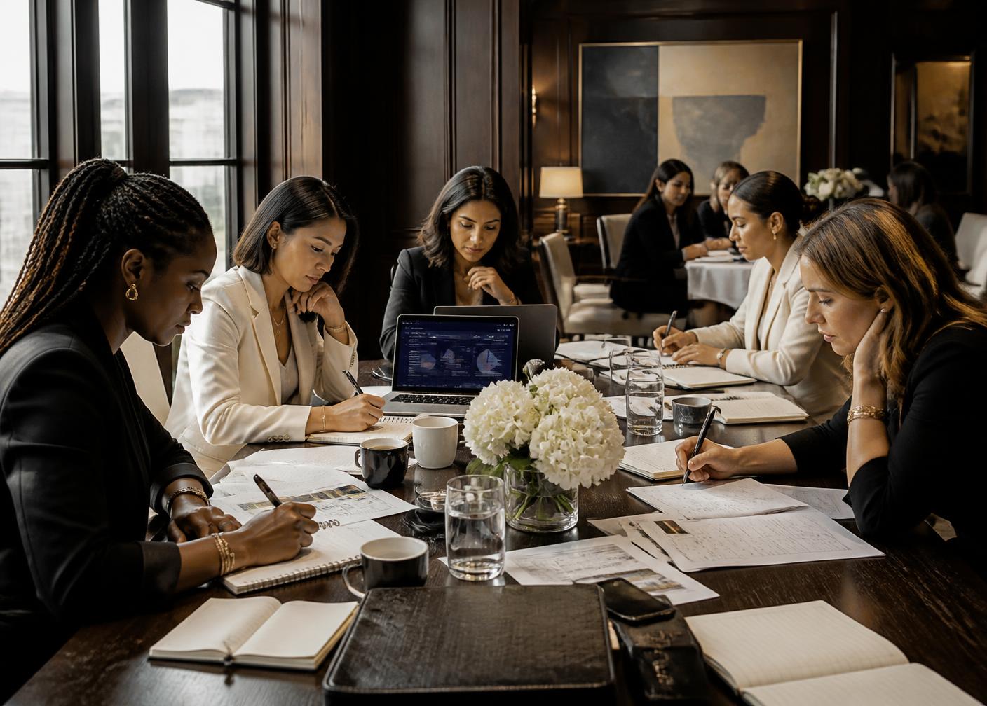 Women completing focused implementation work